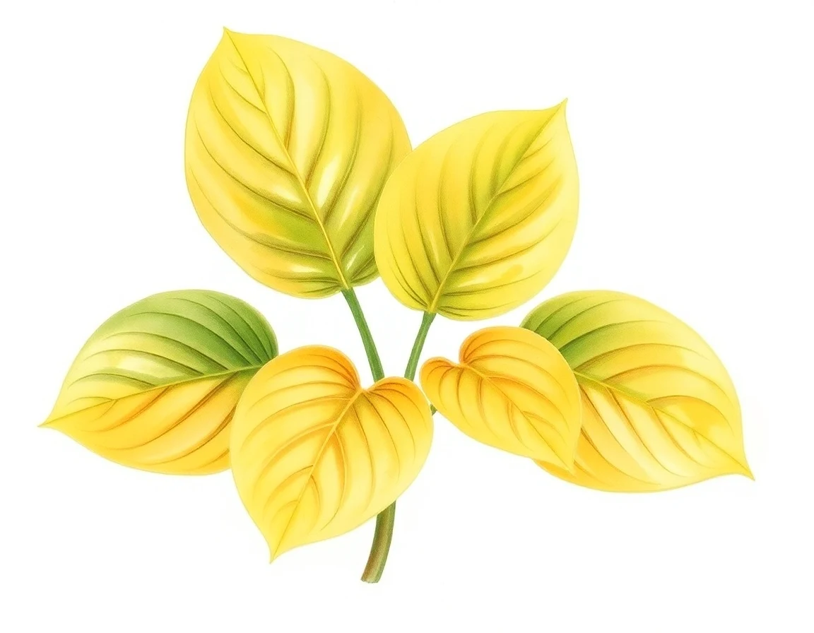 Watercolor illustration of Hosta 'Spun Silk'