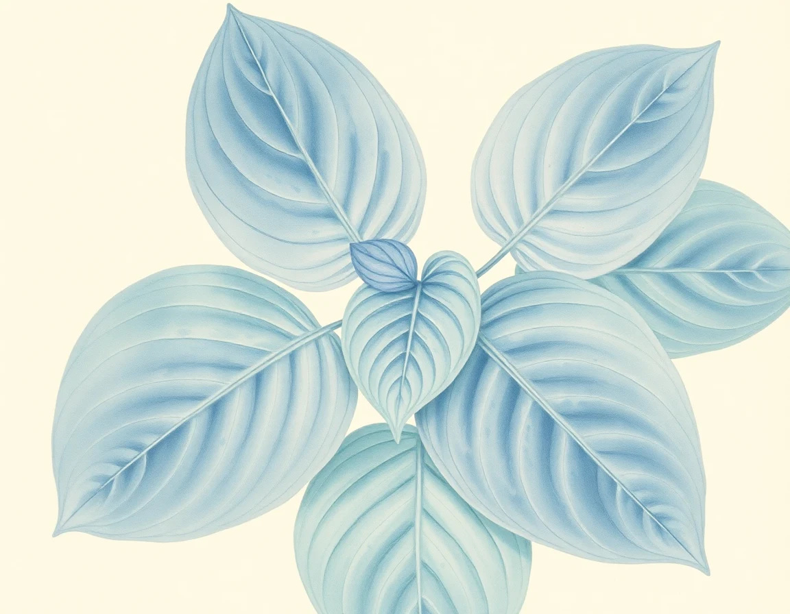 Watercolor illustration of Hosta 'Stand Up America'