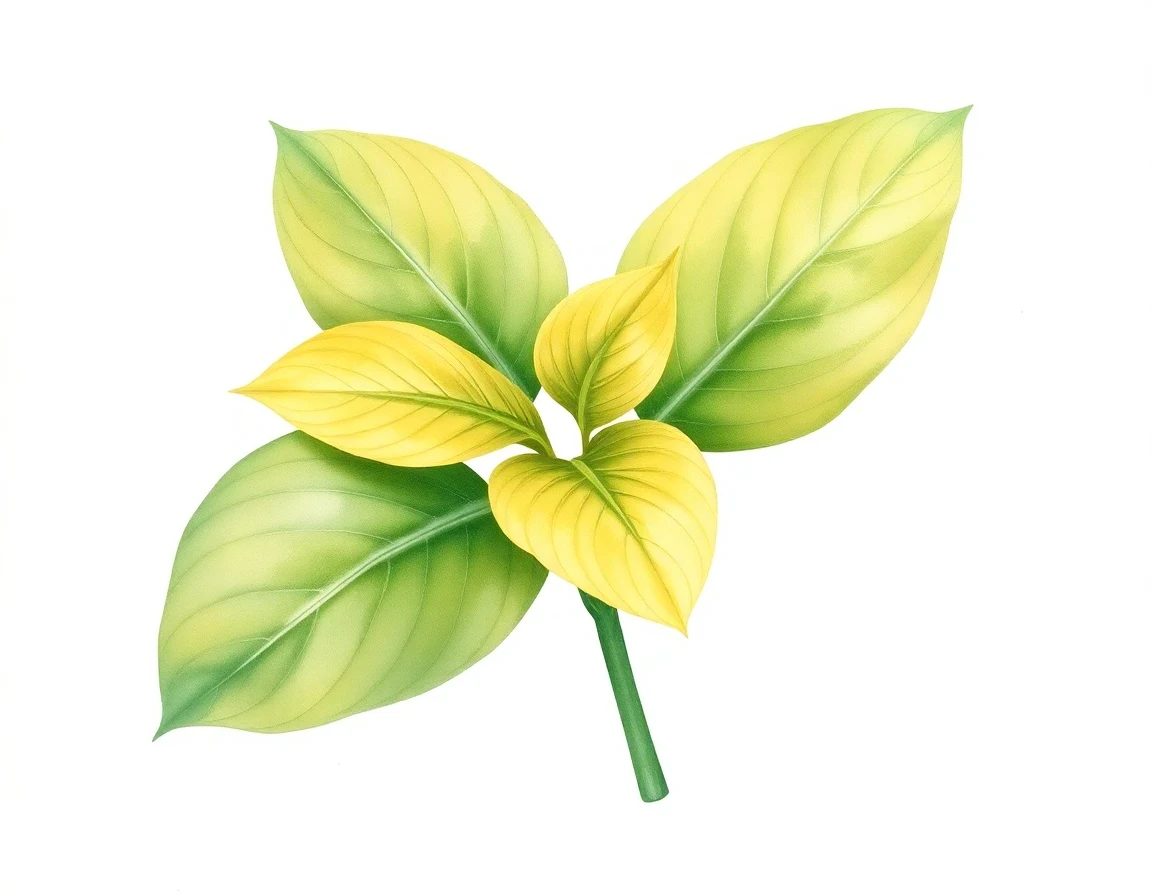 Watercolor illustration of Hosta 'Stetson'