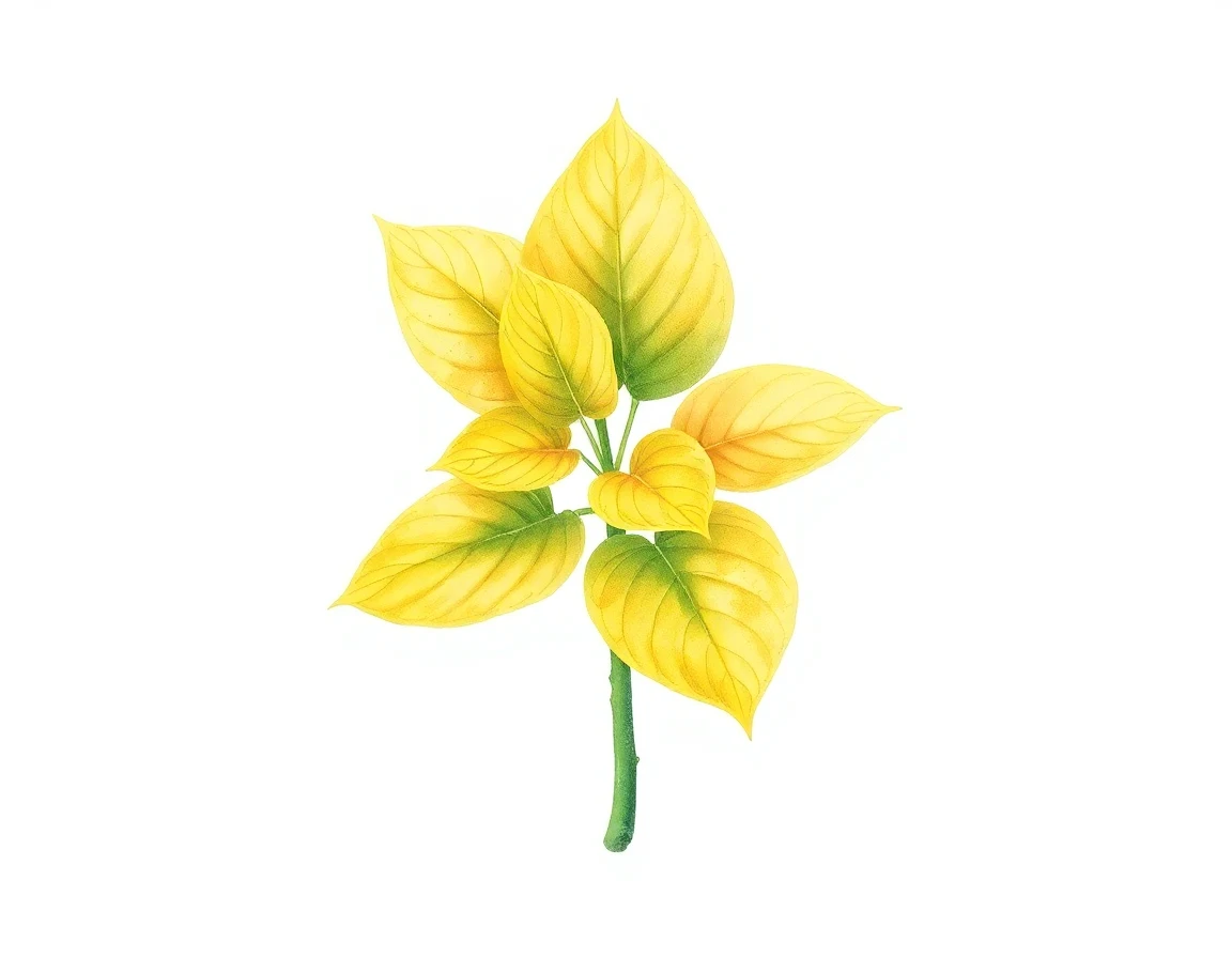 Watercolor illustration of Hosta 'Stitch in Time'