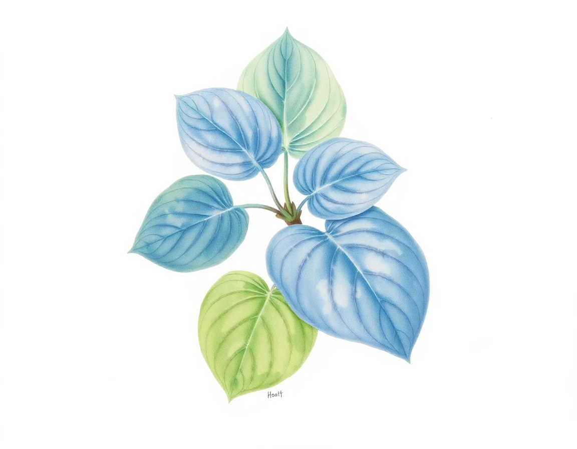 Watercolor illustration of Hosta 'Stolen Ability'
