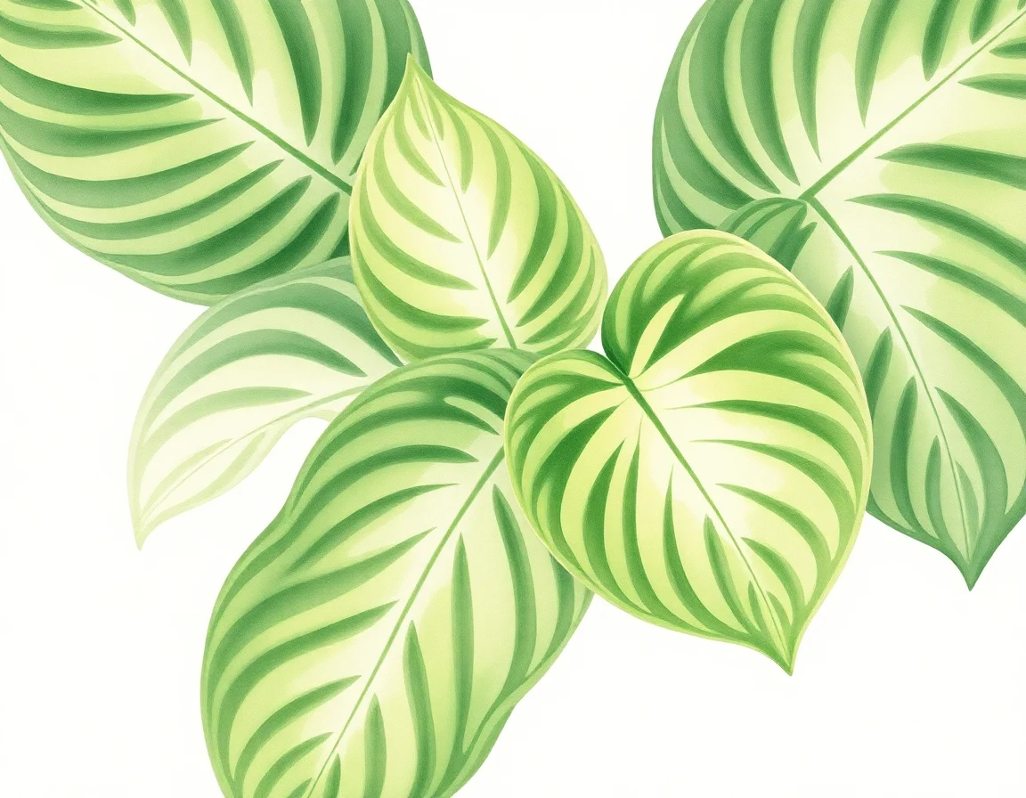 Watercolor illustration of Hosta 'Stonewall'