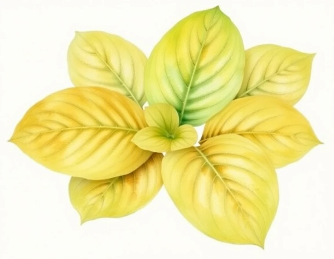 Watercolor illustration of Hosta 'Straight Flush'