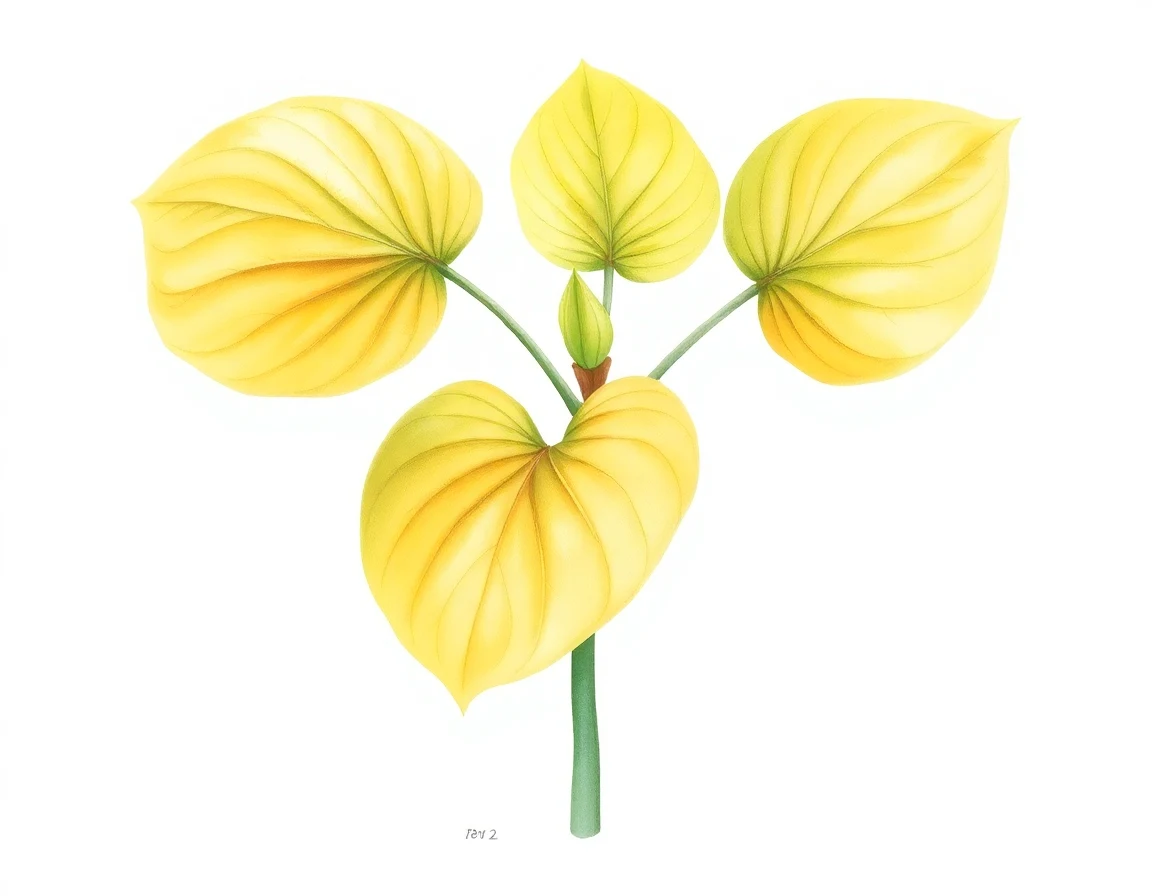 Watercolor illustration of Hosta 'Stratosphere'