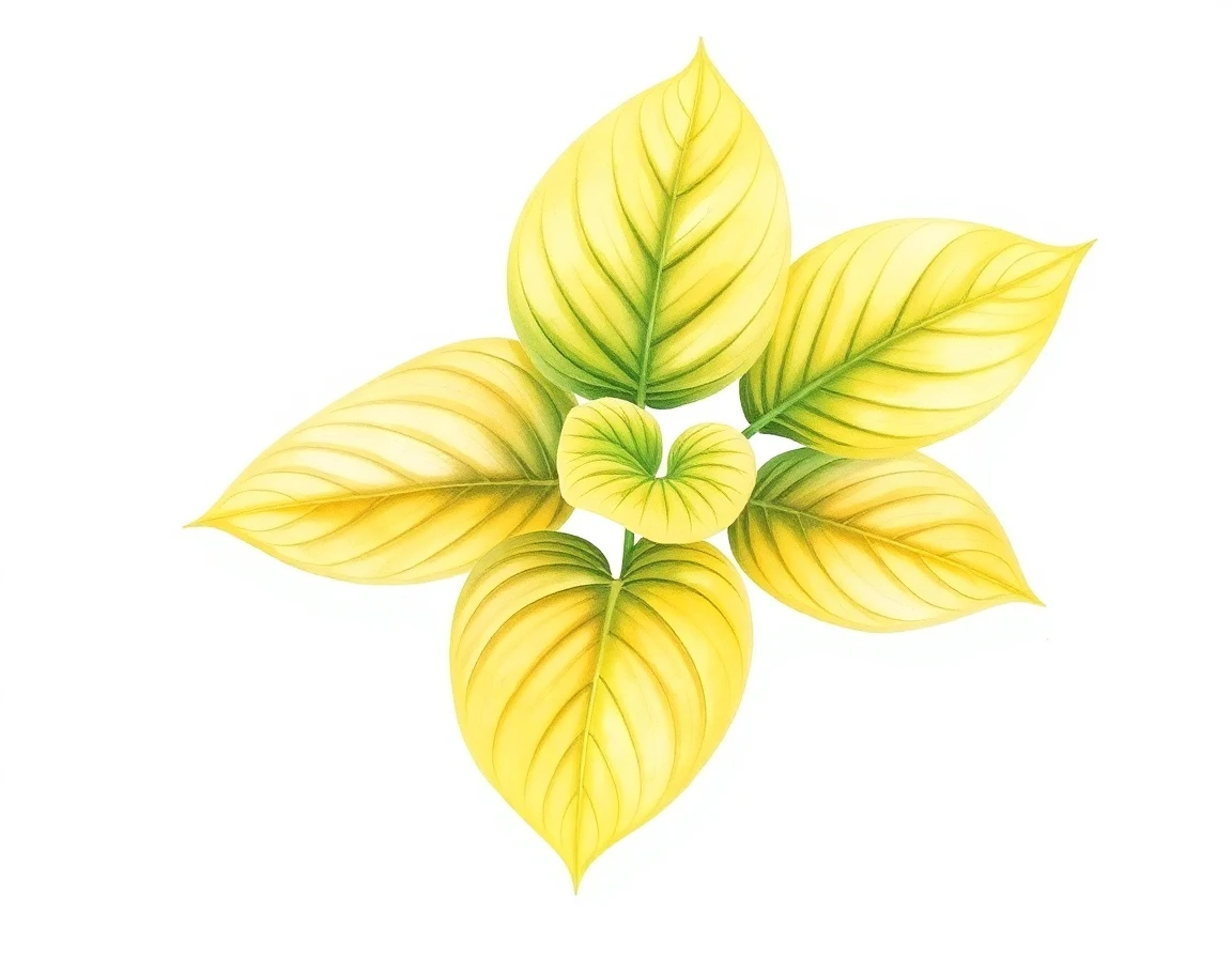 Watercolor illustration of Hosta 'Strike it Rich'