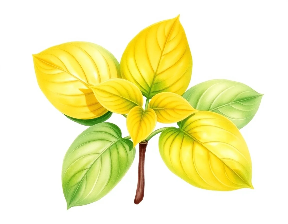 Watercolor illustration of Hosta 'Sublime Lime'