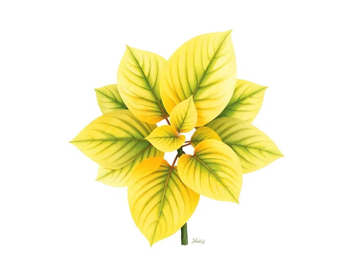 Watercolor illustration of Hosta 'Summer Serenade'