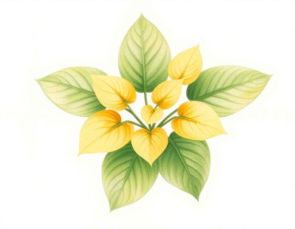 Watercolor illustration of Hosta 'Sunlight Child'