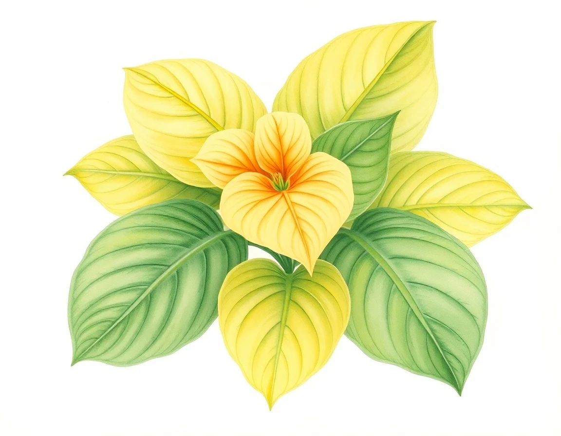 Watercolor illustration of Hosta 'Supreme Court Justice'