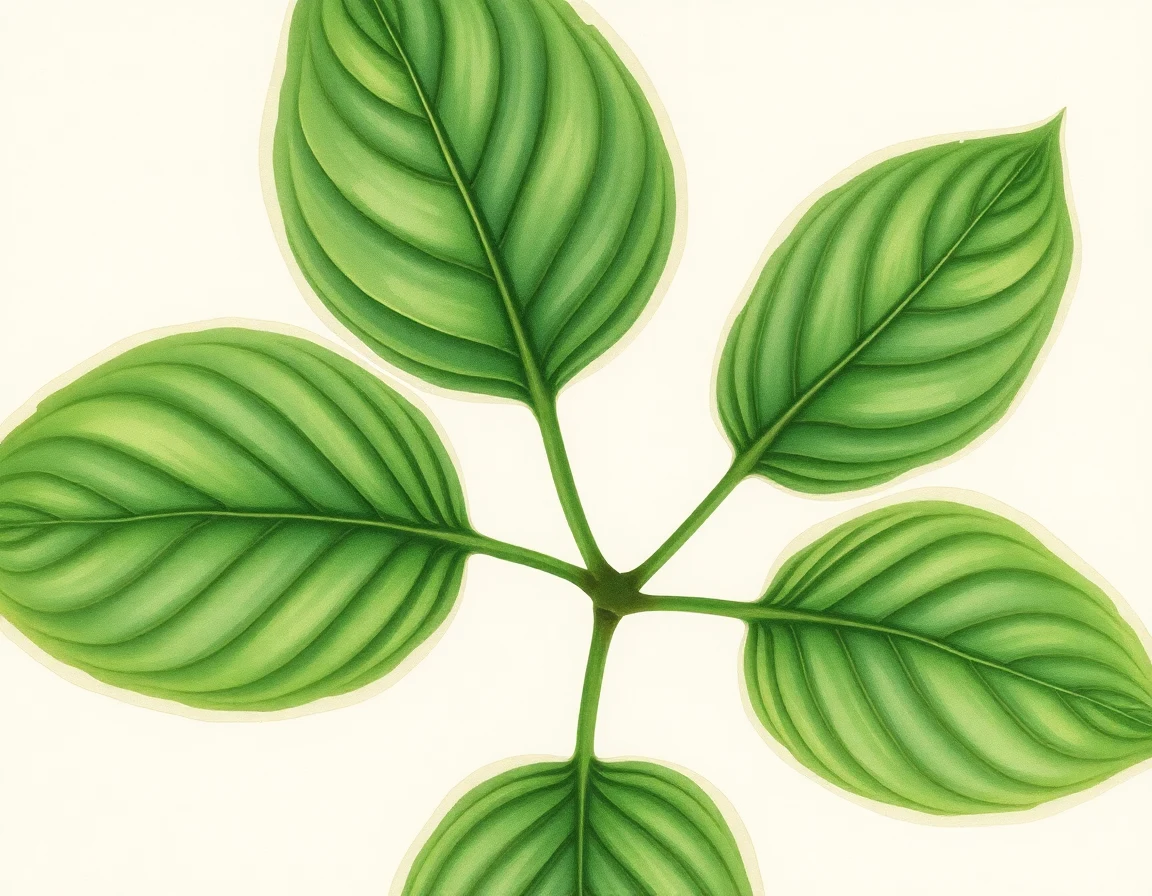 Watercolor illustration of Hosta 'Sweet Christy'