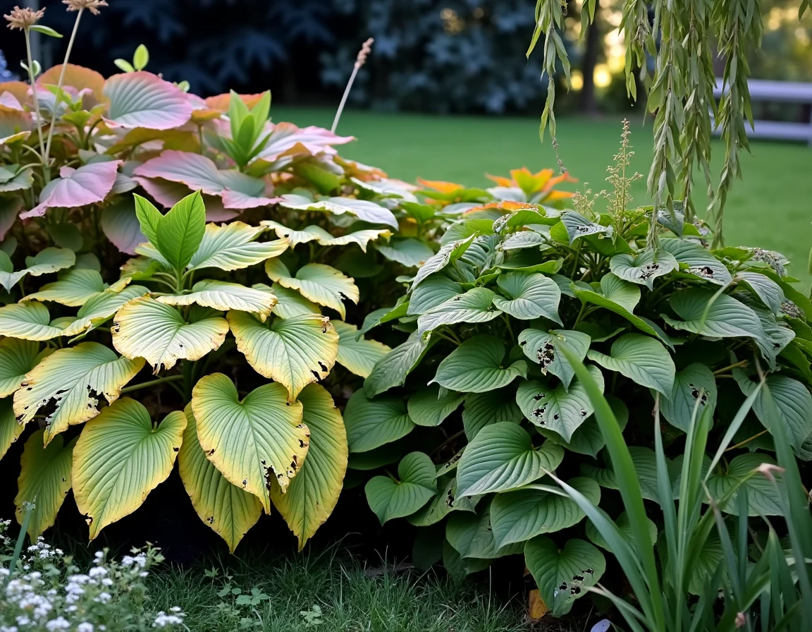 Watercolor adaptation of Hosta 'Monitor'