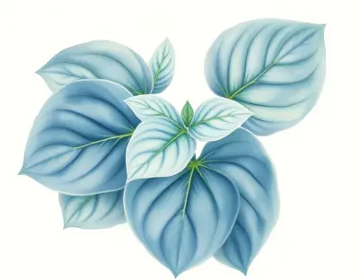 AI-generated watercolor illustration of Hosta 'Abiqua Big Sky' (not a photograph)