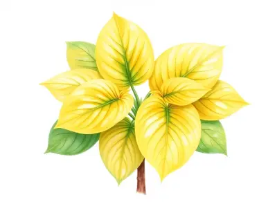 AI-generated watercolor illustration of Hosta 'Abiqua Gold Shield' (not a photograph)