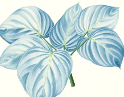 AI-generated watercolor illustration of Hosta 'Abiqua Parasol' (not a photograph)