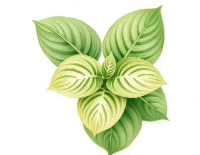 AI-generated watercolor illustration of Hosta 'Academy Chetwood' (not a photograph)