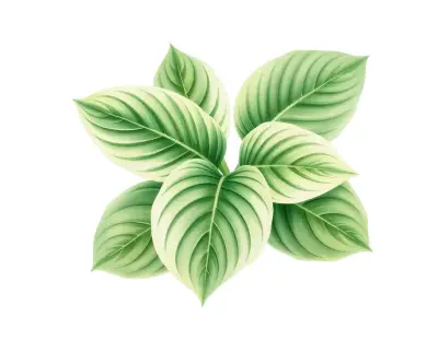 AI-generated watercolor illustration of Hosta 'Academy Redundant' (not a photograph)