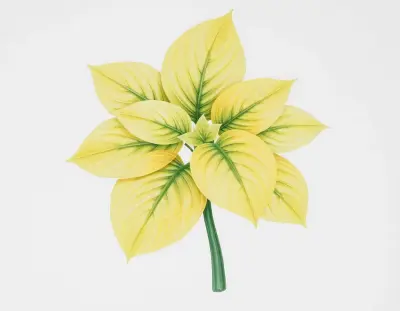 AI-generated watercolor illustration of Hosta 'Ahamo Gold' (not a photograph)
