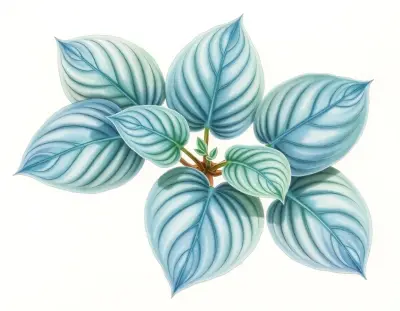 AI-generated watercolor illustration of Hosta 'Akarana' (not a photograph)