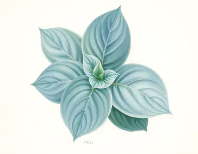AI-generated watercolor illustration of Hosta 'Alleyne Cook' (not a photograph)