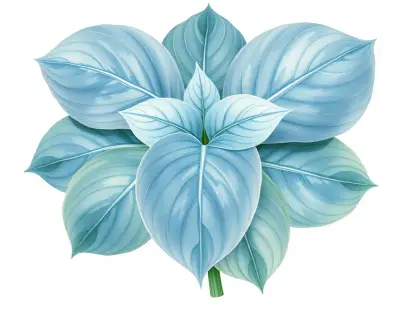AI-generated watercolor illustration of Hosta 'Amber Waves of Grain' (not a photograph)
