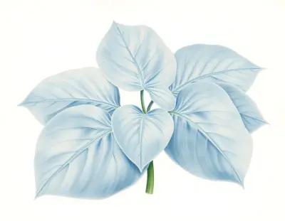 AI-generated watercolor illustration of Hosta 'American Glory Be' (not a photograph)