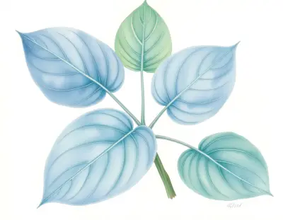 AI-generated watercolor illustration of Hosta 'American Masterpiece' (not a photograph)