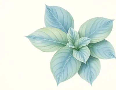 AI-generated watercolor illustration of Hosta 'Andrew Dennis' (not a photograph)