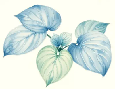 AI-generated watercolor illustration of Hosta 'Andy Murray' (not a photograph)