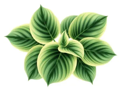 AI-generated watercolor illustration of Hosta 'Ann Kulpa' (not a photograph)