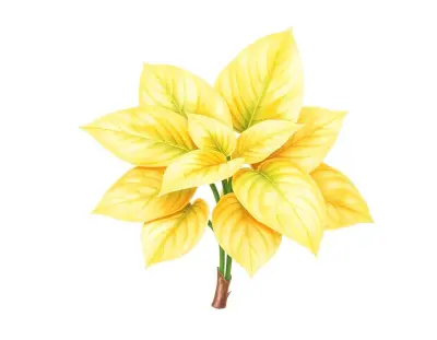 AI-generated watercolor illustration of Hosta 'Aquarius' (not a photograph)