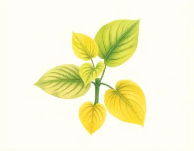 AI-generated watercolor illustration of Hosta 'Asahi Sunray' (not a photograph)