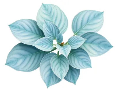 AI-generated watercolor illustration of Hosta 'Astral Bliss' (not a photograph)