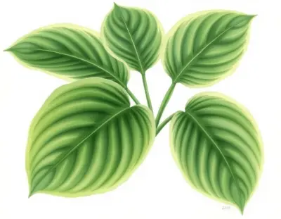 AI-generated watercolor illustration of Hosta 'Austin Dickinson' (not a photograph)