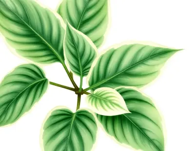 AI-generated watercolor illustration of Hosta 'Avery Angel' (not a photograph)