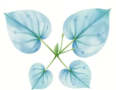 AI-generated watercolor illustration of Hosta 'Azure Mediterranean' (not a photograph)