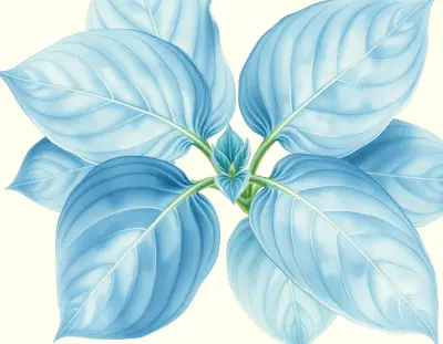 AI-generated watercolor illustration of Hosta 'Azure Snow' (not a photograph)