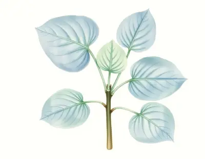 AI-generated watercolor illustration of Hosta 'Baby Bear' (not a photograph)