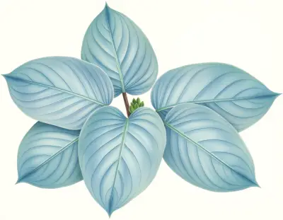 AI-generated watercolor illustration of Hosta 'Baby Boomer' (not a photograph)