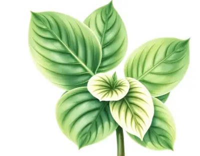 AI-generated watercolor illustration of Hosta 'Backyard Monster' (not a photograph)