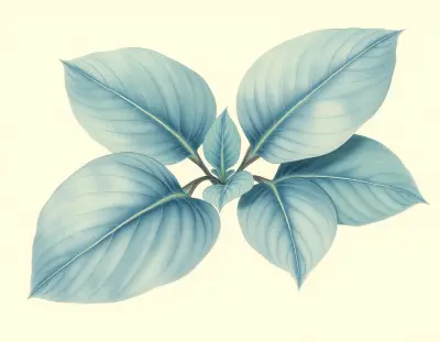 AI-generated watercolor illustration of Hosta 'Banana Pepper' (not a photograph)