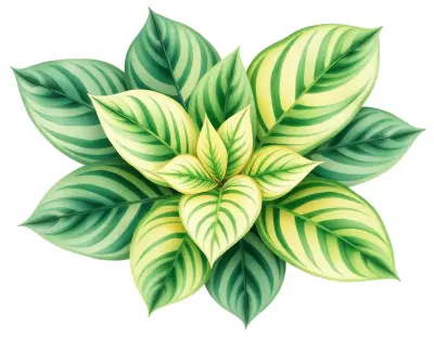 AI-generated watercolor illustration of Hosta 'Behemoth' (not a photograph)