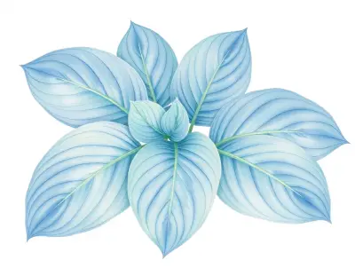 AI-generated watercolor illustration of Hosta 'Belle Vernon Pride' (not a photograph)