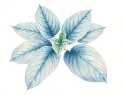 AI-generated watercolor illustration of Hosta 'Best in Town' (not a photograph)