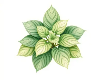 AI-generated watercolor illustration of Hosta 'Betsy King' (not a photograph)