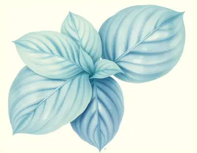 AI-generated watercolor illustration of Hosta 'Bette Comfry' (not a photograph)