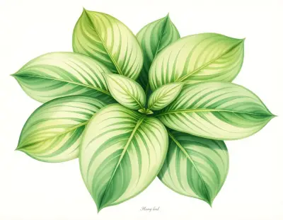 AI-generated watercolor illustration of Hosta 'Betty Hagerman' (not a photograph)