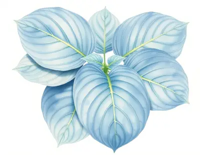 AI-generated watercolor illustration of Hosta 'Big Fella' (not a photograph)