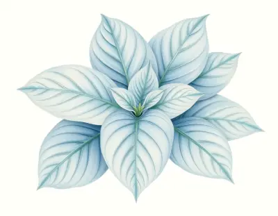 AI-generated watercolor illustration of Hosta 'Big Mo' (not a photograph)
