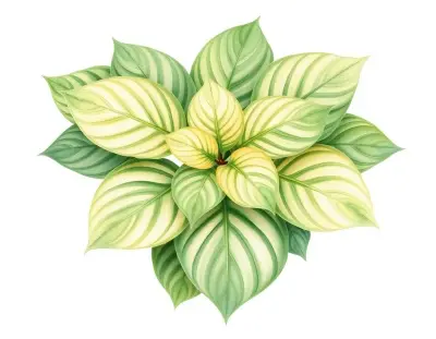 AI-generated watercolor illustration of Hosta 'Big Shot' (not a photograph)