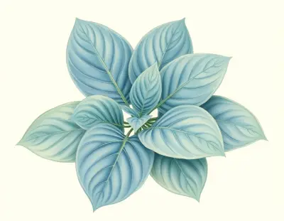 AI-generated watercolor illustration of Hosta 'Bigfoot' (not a photograph)